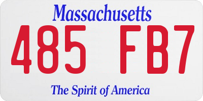 MA license plate 485FB7