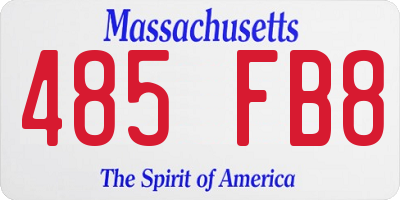 MA license plate 485FB8