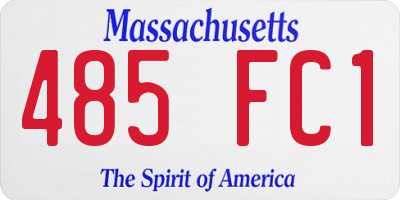 MA license plate 485FC1