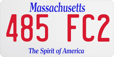 MA license plate 485FC2