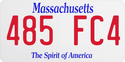 MA license plate 485FC4