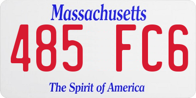MA license plate 485FC6
