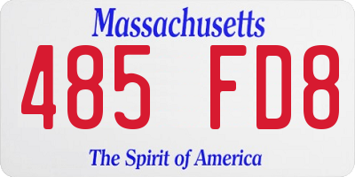 MA license plate 485FD8