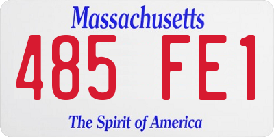MA license plate 485FE1