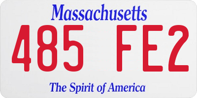 MA license plate 485FE2