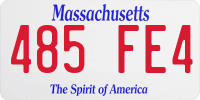 MA license plate 485FE4