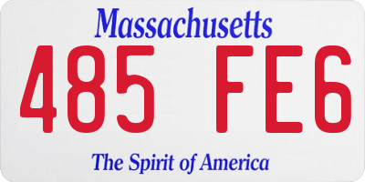 MA license plate 485FE6