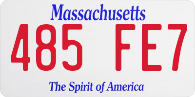 MA license plate 485FE7