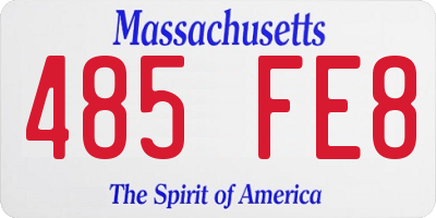 MA license plate 485FE8