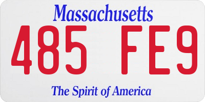 MA license plate 485FE9
