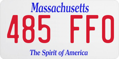 MA license plate 485FF0