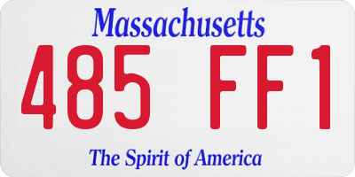 MA license plate 485FF1