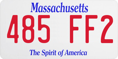 MA license plate 485FF2