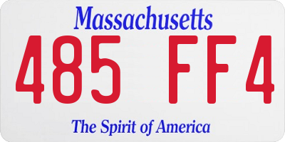 MA license plate 485FF4