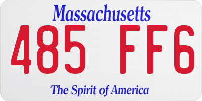 MA license plate 485FF6