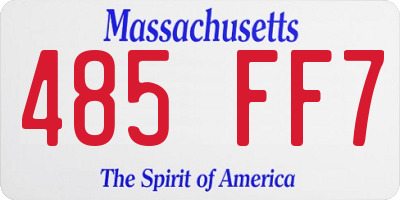 MA license plate 485FF7