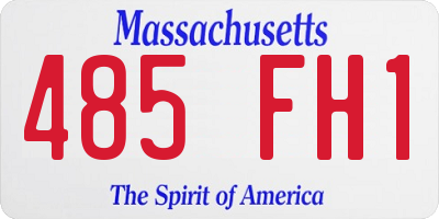 MA license plate 485FH1