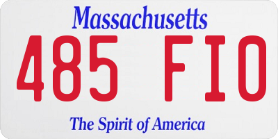 MA license plate 485FI0