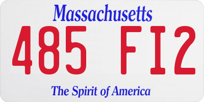 MA license plate 485FI2