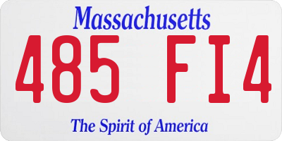 MA license plate 485FI4