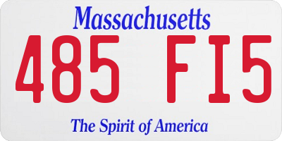 MA license plate 485FI5