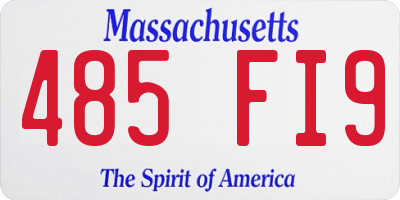 MA license plate 485FI9
