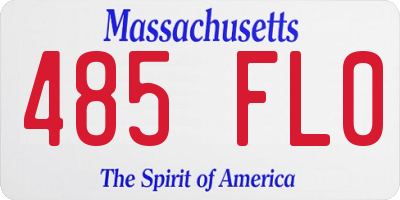 MA license plate 485FL0
