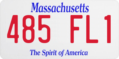 MA license plate 485FL1