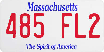 MA license plate 485FL2