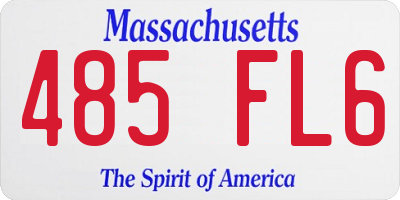 MA license plate 485FL6