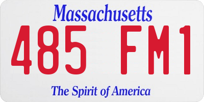 MA license plate 485FM1