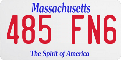 MA license plate 485FN6