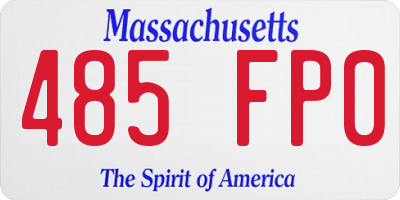 MA license plate 485FP0