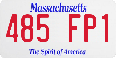 MA license plate 485FP1