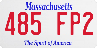 MA license plate 485FP2