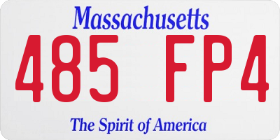 MA license plate 485FP4