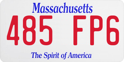 MA license plate 485FP6