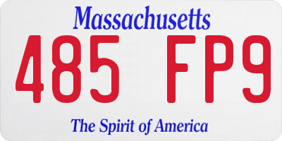MA license plate 485FP9