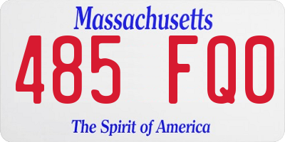 MA license plate 485FQ0