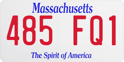 MA license plate 485FQ1