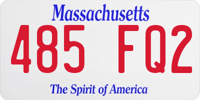 MA license plate 485FQ2