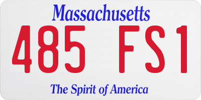 MA license plate 485FS1