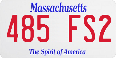 MA license plate 485FS2