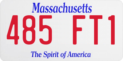 MA license plate 485FT1