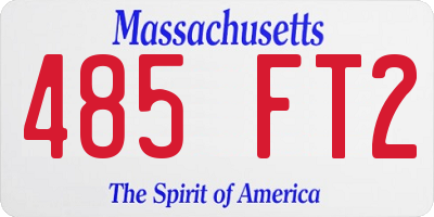 MA license plate 485FT2