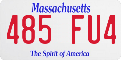 MA license plate 485FU4
