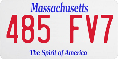 MA license plate 485FV7