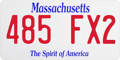 MA license plate 485FX2