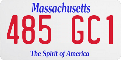 MA license plate 485GC1