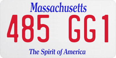 MA license plate 485GG1